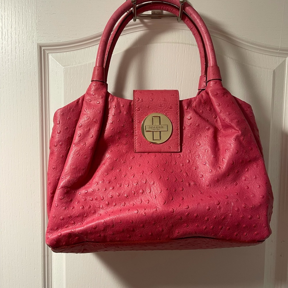 Kate Spade Hot Pk/Bexley/Emb Ostrich/Stevie bag